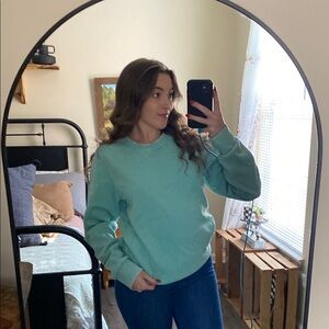 Fruit of the Loom Turquoise super soft Sweatshirt Ribbed Hem — Women’s S